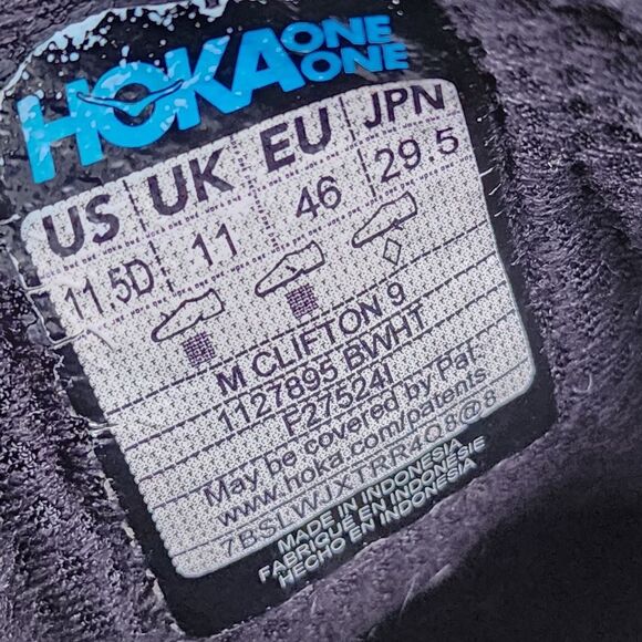 HOKA CLIFTON 9 - Mens Atheltic Shoes - SIZE 11.5D - See All Pictures - Picture 11 of 11